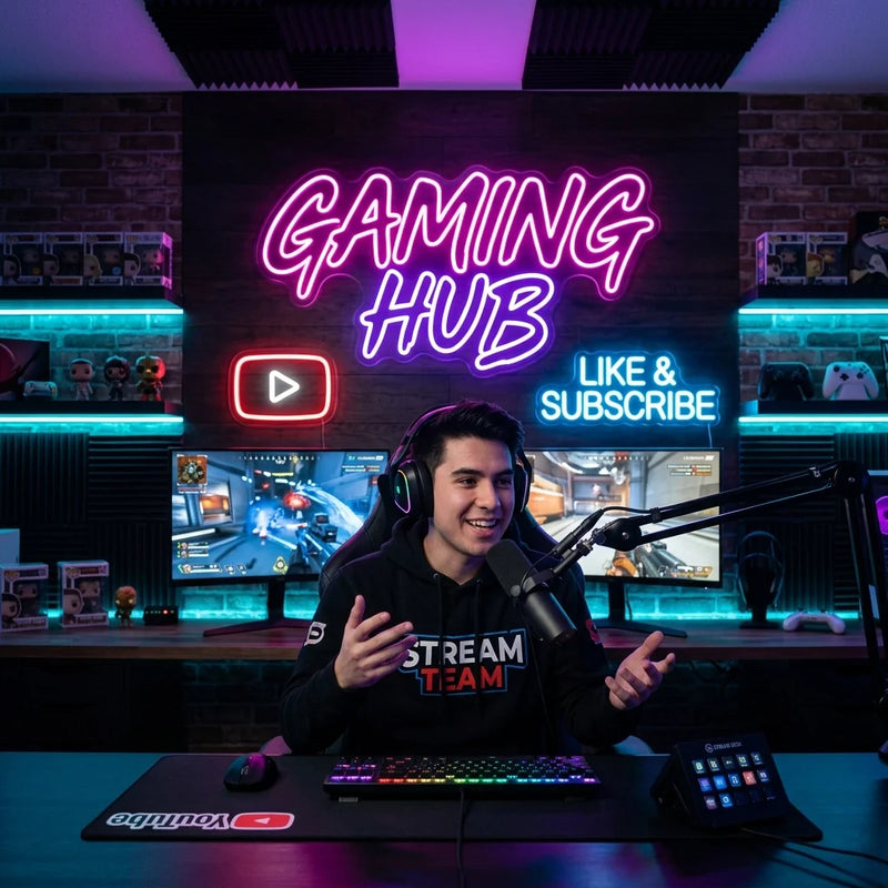 The Ultimate Guide to YouTube Background Neon Signs: How to Look Like a Pro Streamer - Ztylist