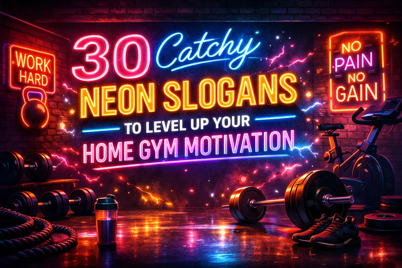 30 Catchy Neon Slogans to Level Up Your Home Gym Motivation - Ztylist