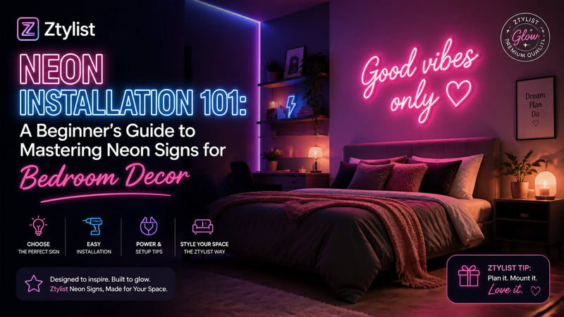 Neon Installation 101: A Beginner’s Guide to Mastering Neon Signs for Bedroom Decor - Ztylist