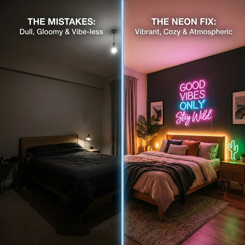 7 Lighting Mistakes Youβre Making with Your Bedroom Aesthetic (and How Neon Fixes Them) - Ztylist