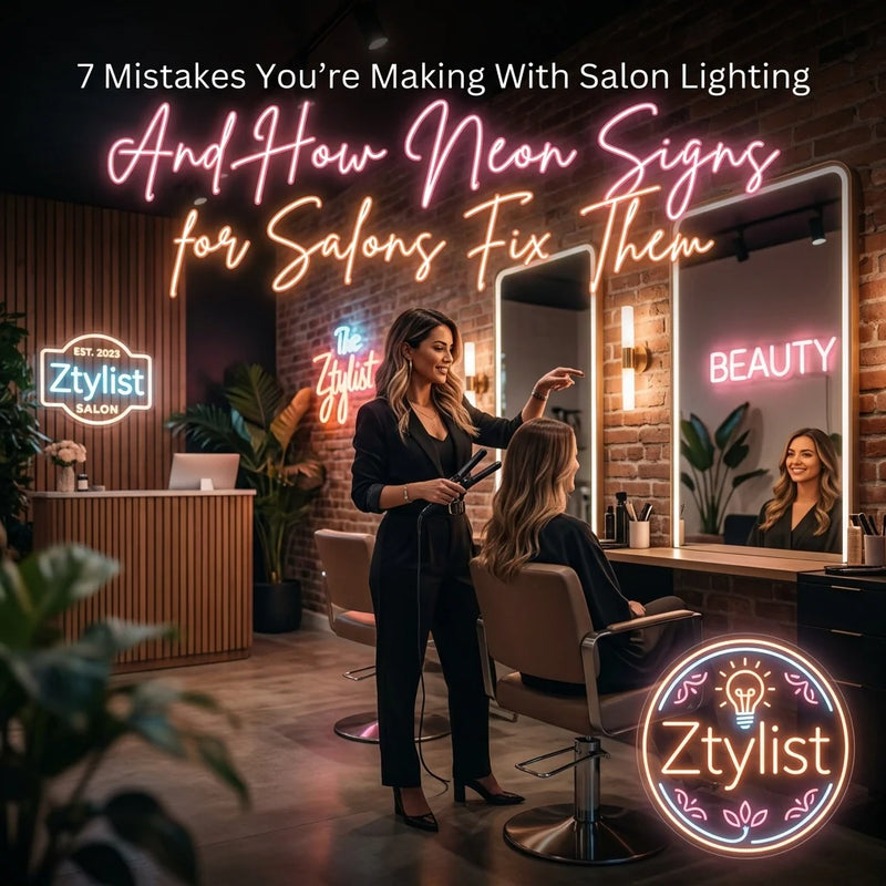 7 Mistakes You’re Making With Salon Lighting (And How Neon Signs for Salons Fix Them) - Ztylist