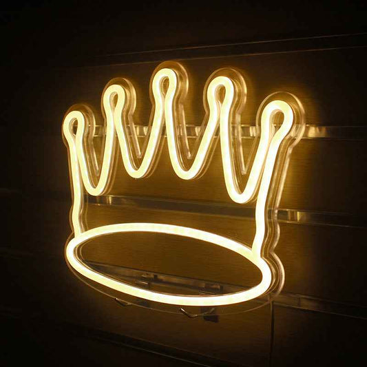 Yellow Crown LED Neon Sign - Ztylist