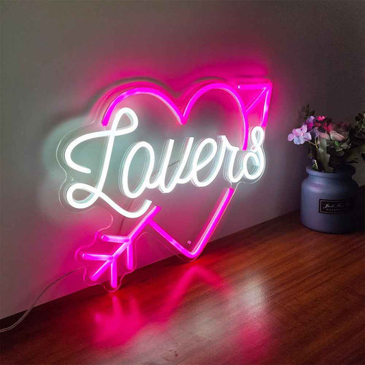 Lovers By Heart LED Neon Sign - Ztylist