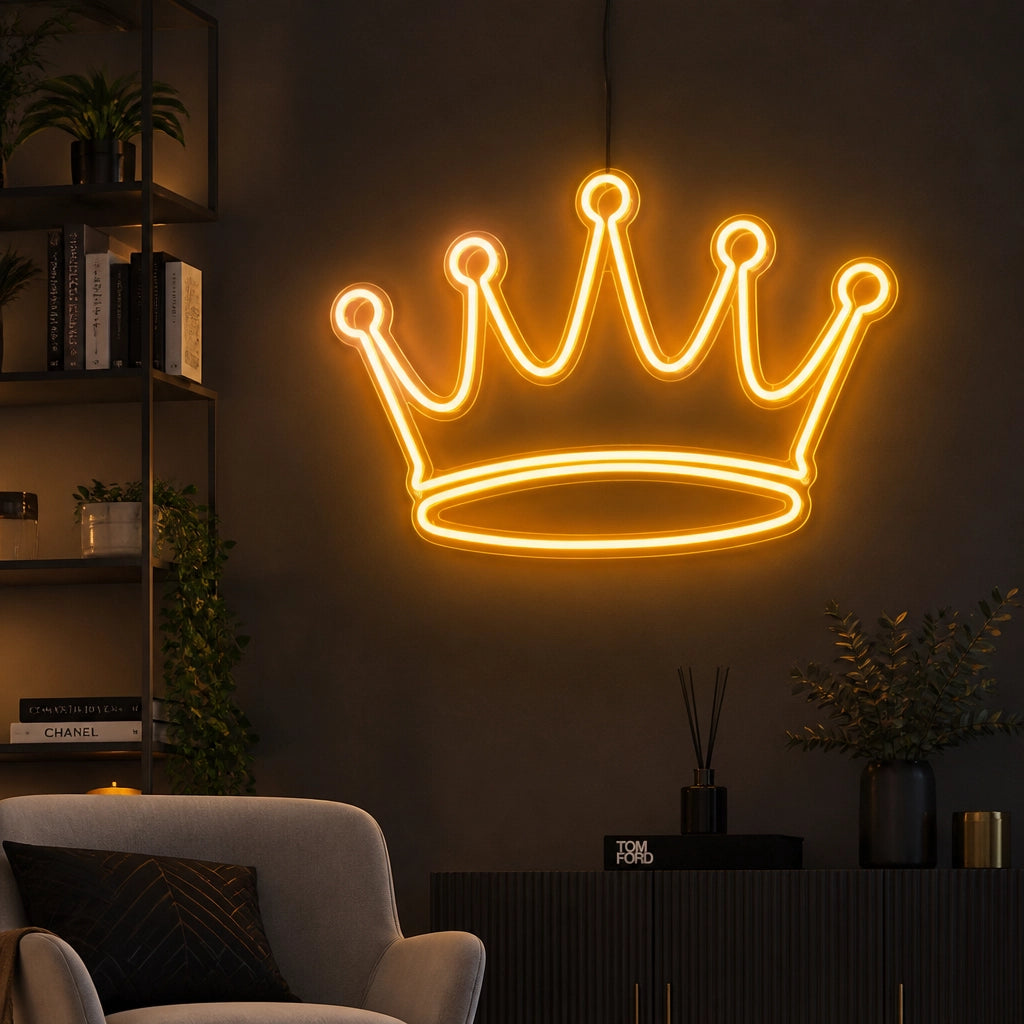 Yellow Crown LED Neon Sign - Ztylist