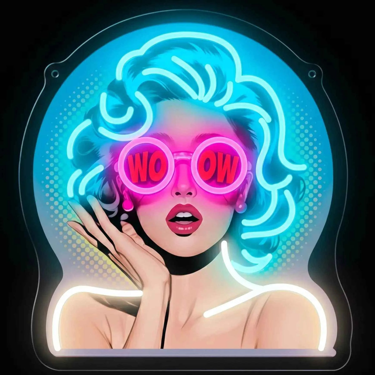 Pop Girl WOW LED Neon Sign