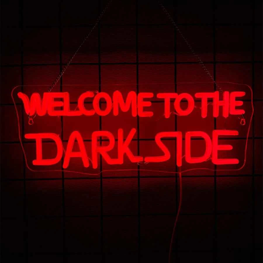 Welcome to the Dark Side Neon Signs for Wall Decor Sci-Fi Movie Inspired Light for Game Rooms Man Cave Bars Wall Decor