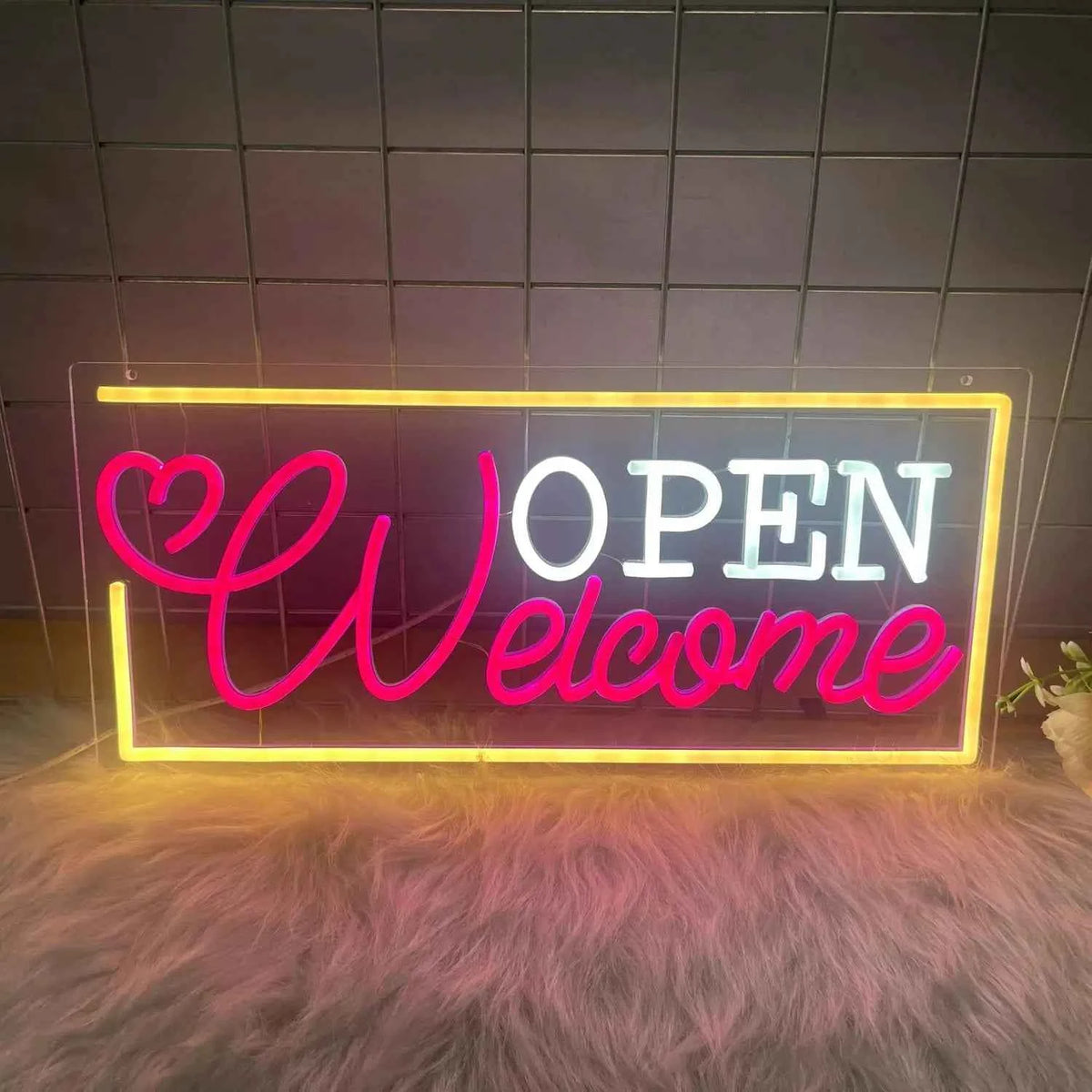 Welcome Open LED Neon Sign