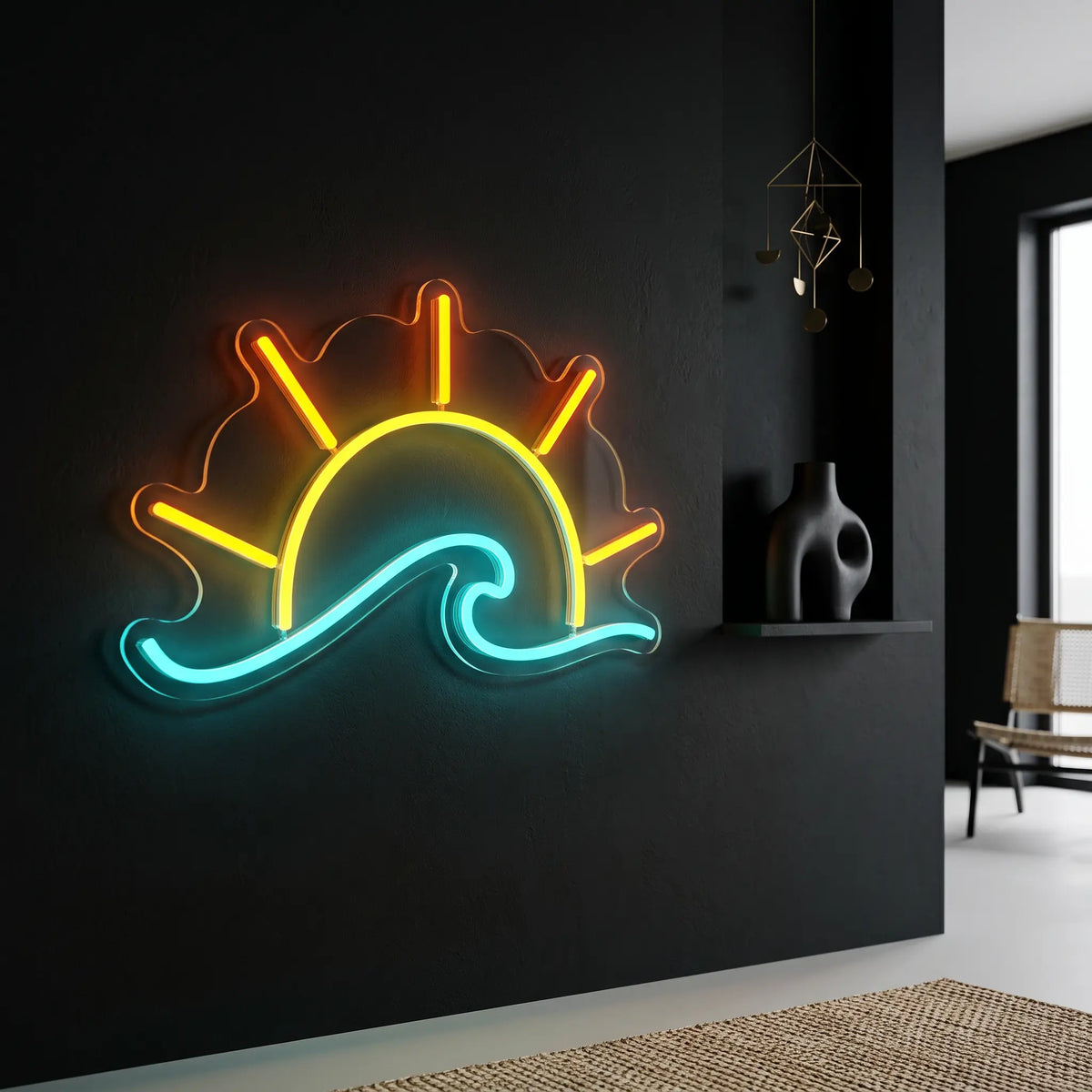 Surfer Sunrise LED Neon Sign