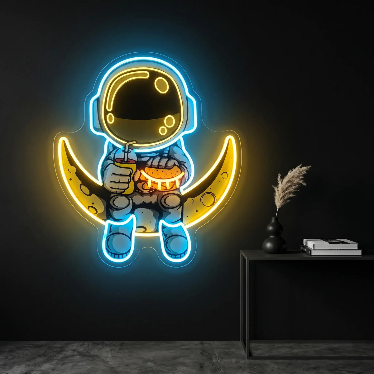Astronaut on Moon LED Neon Sign