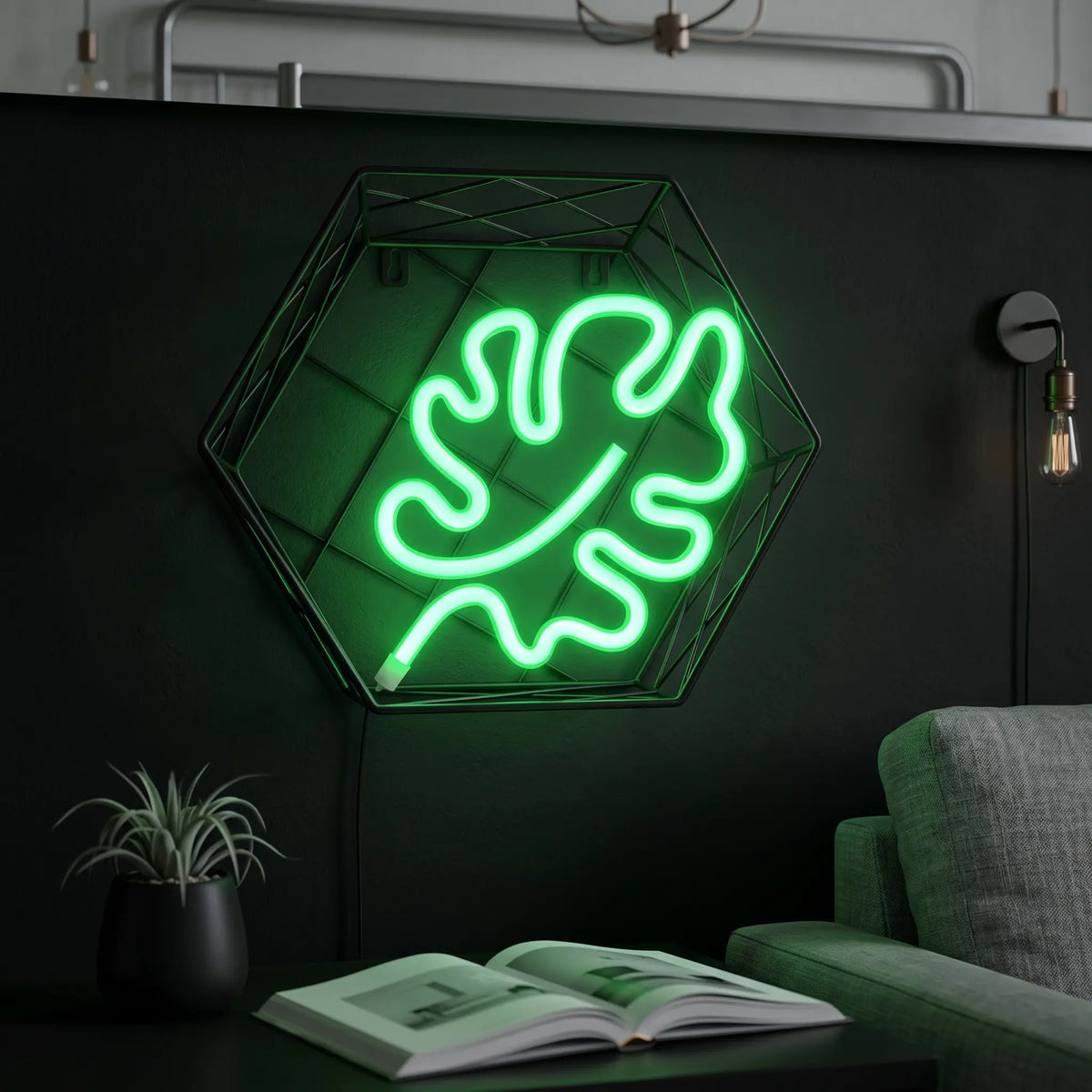 Green Tree Leaf LED Neon Light - Ztylist