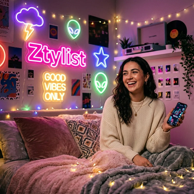 Why Everyone Is Obsessed With TikTok Room Neon Lights (And You Should Be Too) - Ztylist