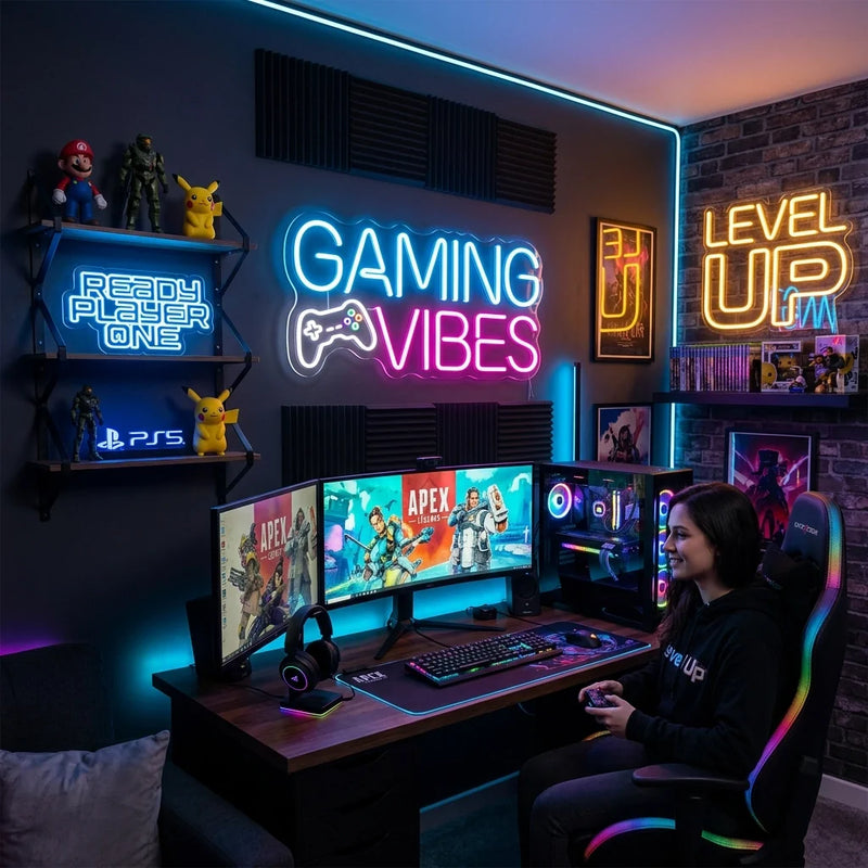Top 10 Custom Neon Signs for Gaming Room Setups to Level Up Your Vibe - Ztylist
