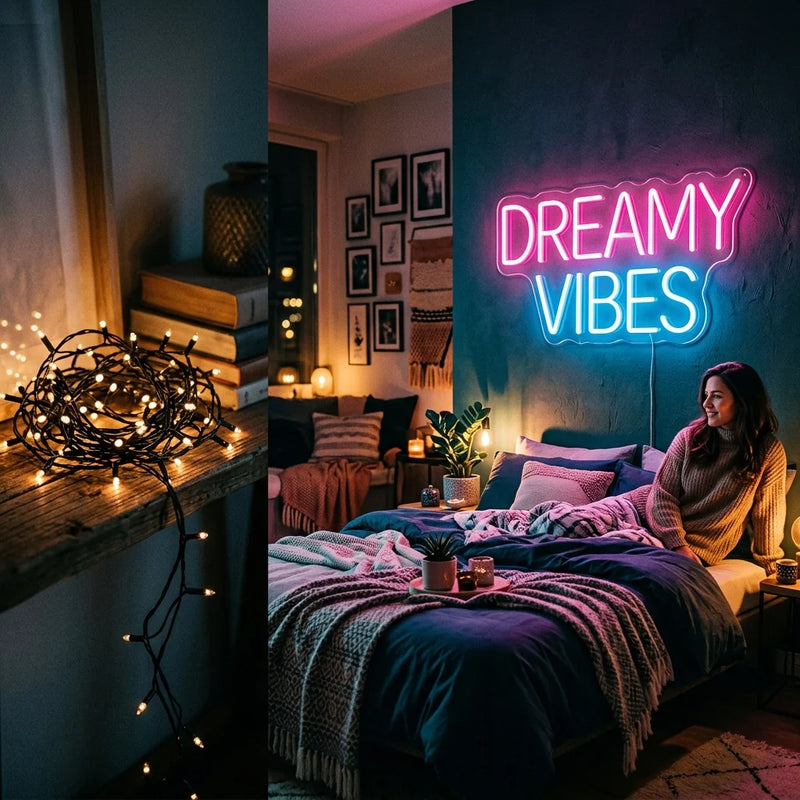 Are Basic Fairy Lights Dead? Why Top Creators Are Switching to Neon Signs for Bedroom Aesthetic - Ztylist