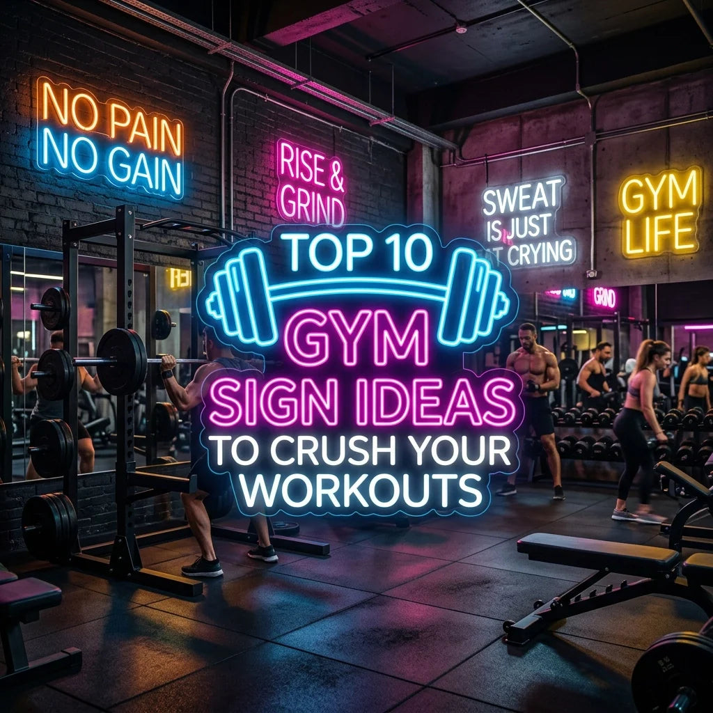 Top 10 Gym Neon Sign Ideas to Crush Your Workouts - Ztylist