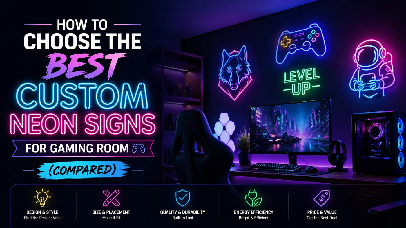 How to Choose the Best Custom Neon Signs for Gaming Room (Compared) - Ztylist