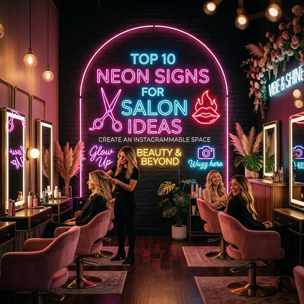 Top 10 Neon Signs for Salon Ideas to Create an Instagrammable Space - Ztylist