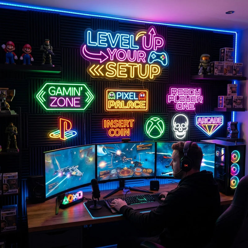 Top 10 Custom Neon Signs for Gaming Room Ideas to Level Up Your Setup - Ztylist