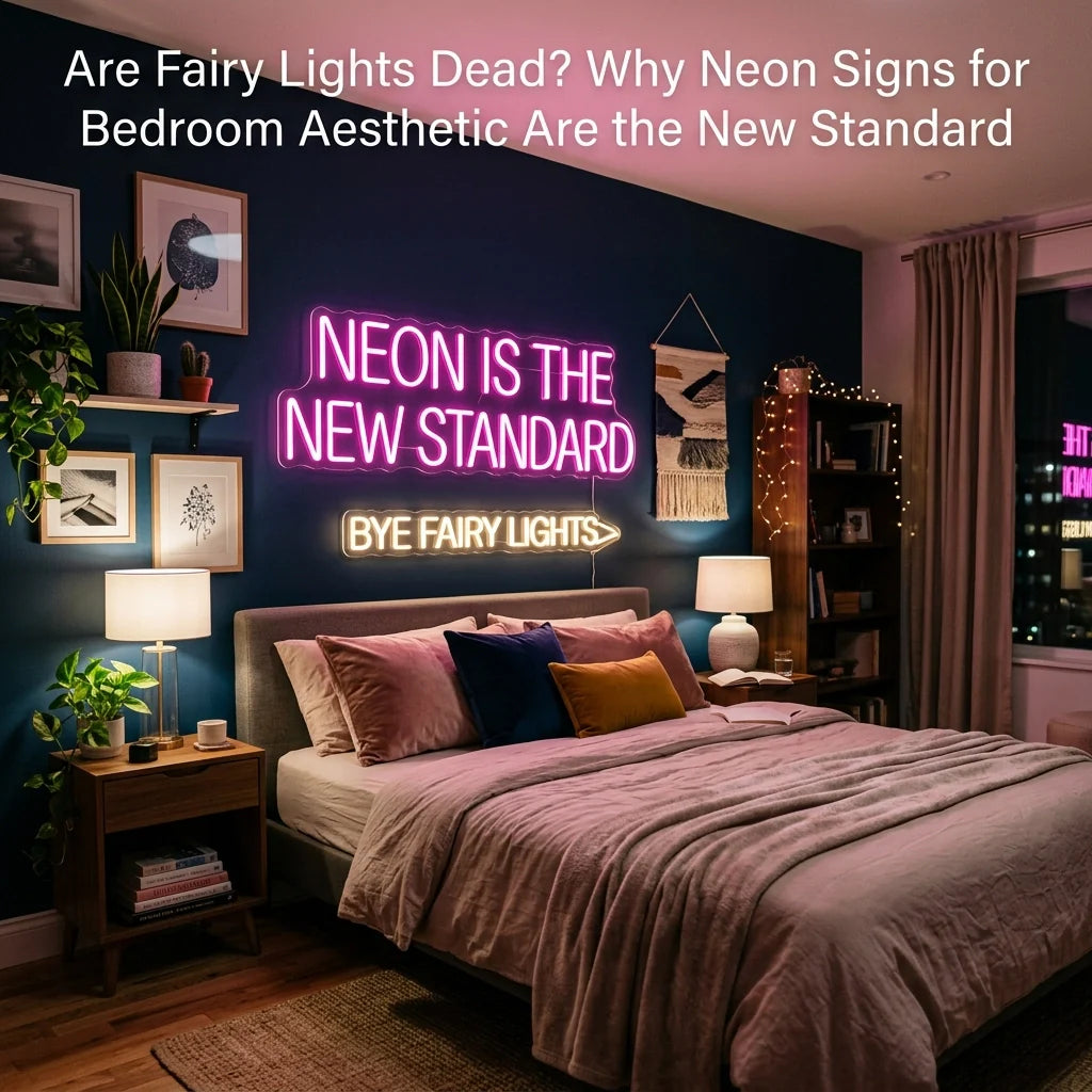 Are Fairy Lights Dead? Why Neon Signs for Bedroom Aesthetic Are the New Standard - Ztylist