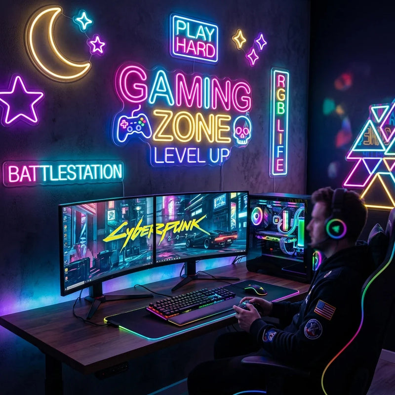 Why RGB Neon Signs Will Change the Way You Design Your Gaming Setup Forever - Ztylist