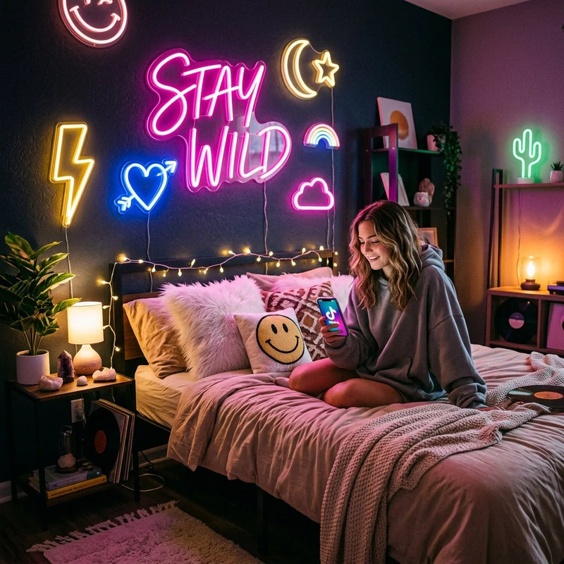 15 TIKTOK-INSPIRED NEON SIGNS FOR BEDROOM AESTHETIC TO COPY RIGHT NOW - Ztylist