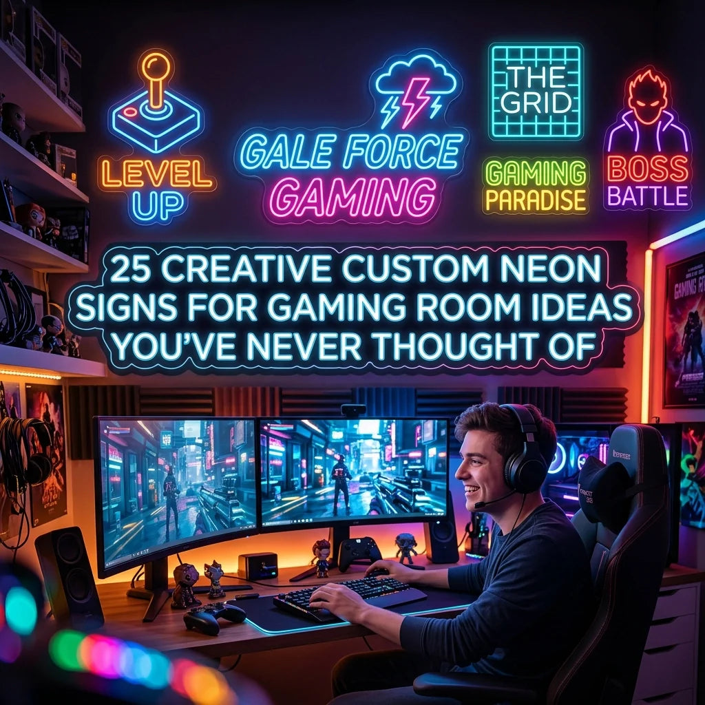 25 Creative Custom Neon Signs for Gaming Room Ideas You've Never Thought Of - Ztylist