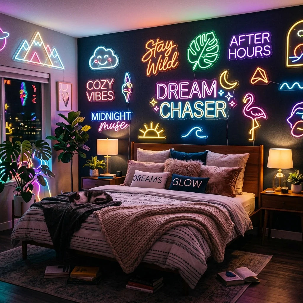 25 Creative Neon Sign Ideas for Your Bedroom You’ve Never Thought Of - Ztylist