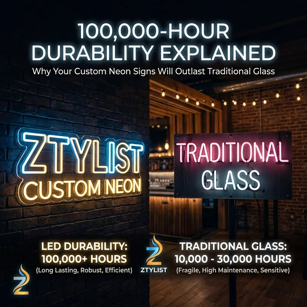 100,000-Hour Durability Explained: Why Your Custom Neon Signs Will Outlast Traditional Glass - Ztylist