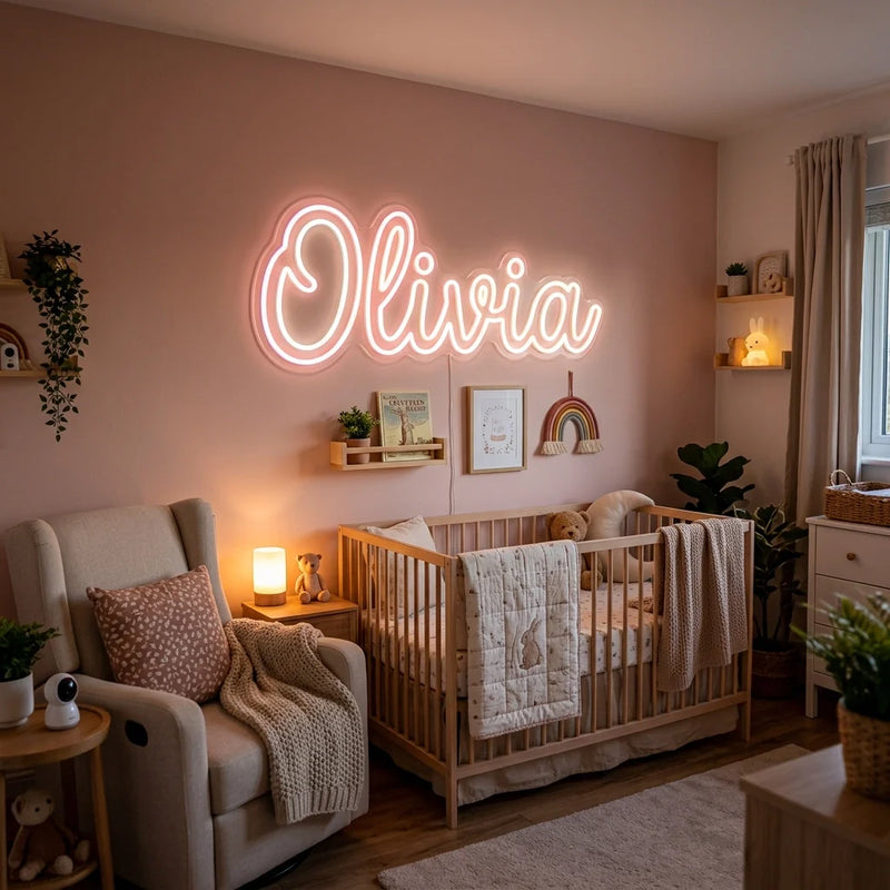 30 Catchy Personalized Neon Sign Ideas for Your Baby's Name Wall - Ztylist