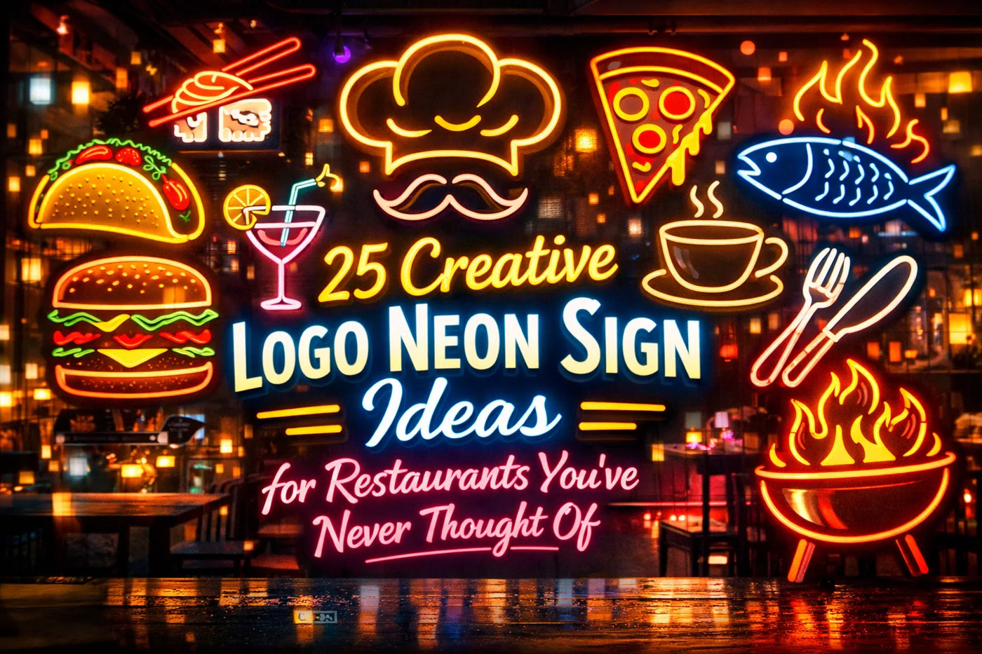 25 Creative Logo Neon Sign Ideas for Restaurants You’ve Never Thought Of - Ztylist