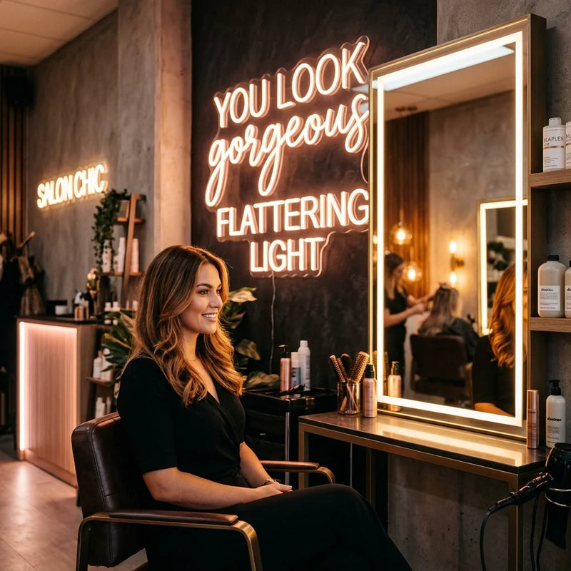 Looking For Neon Signs for Salons? Here Are 10 Things You Should Know About Flattering Light - Ztylist