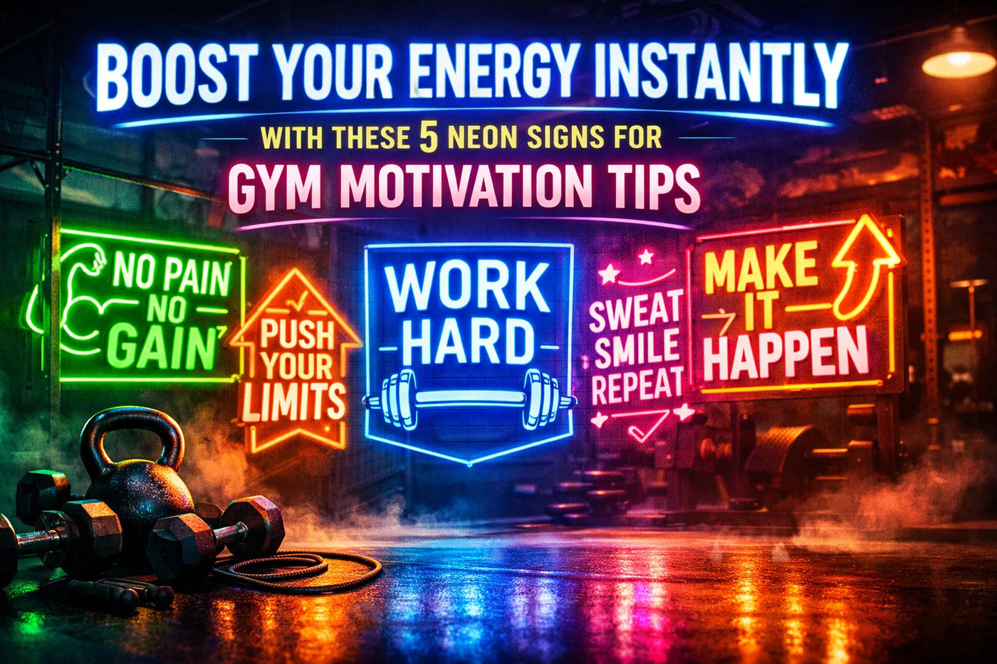 Boost Your Energy Instantly with These 5 Neon Signs for Gym Motivation Tips - Ztylist