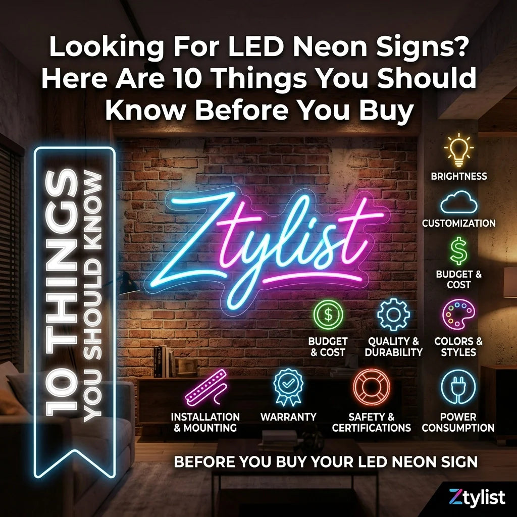 Looking For LED Neon Signs? Here Are 10 Things You Should Know Before You Buy - Ztylist