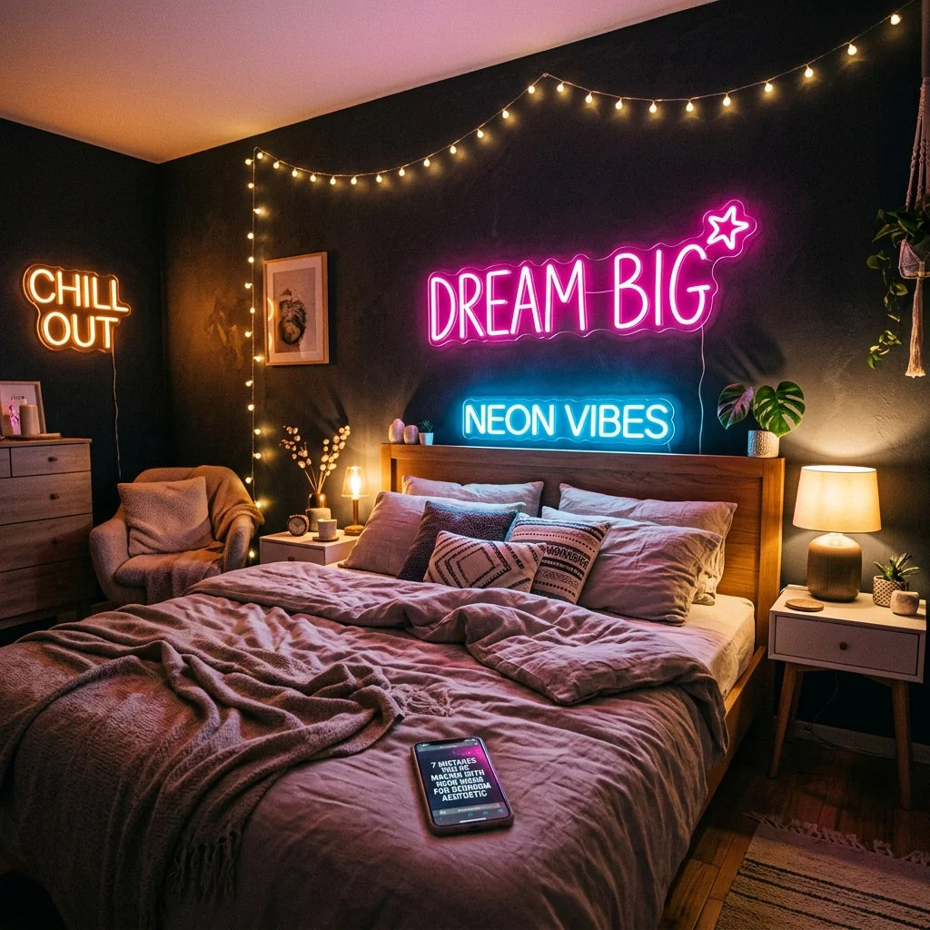 7 Mistakes You’re Making with Neon Signs for Bedroom Aesthetic (and How to Fix Them) - Ztylist