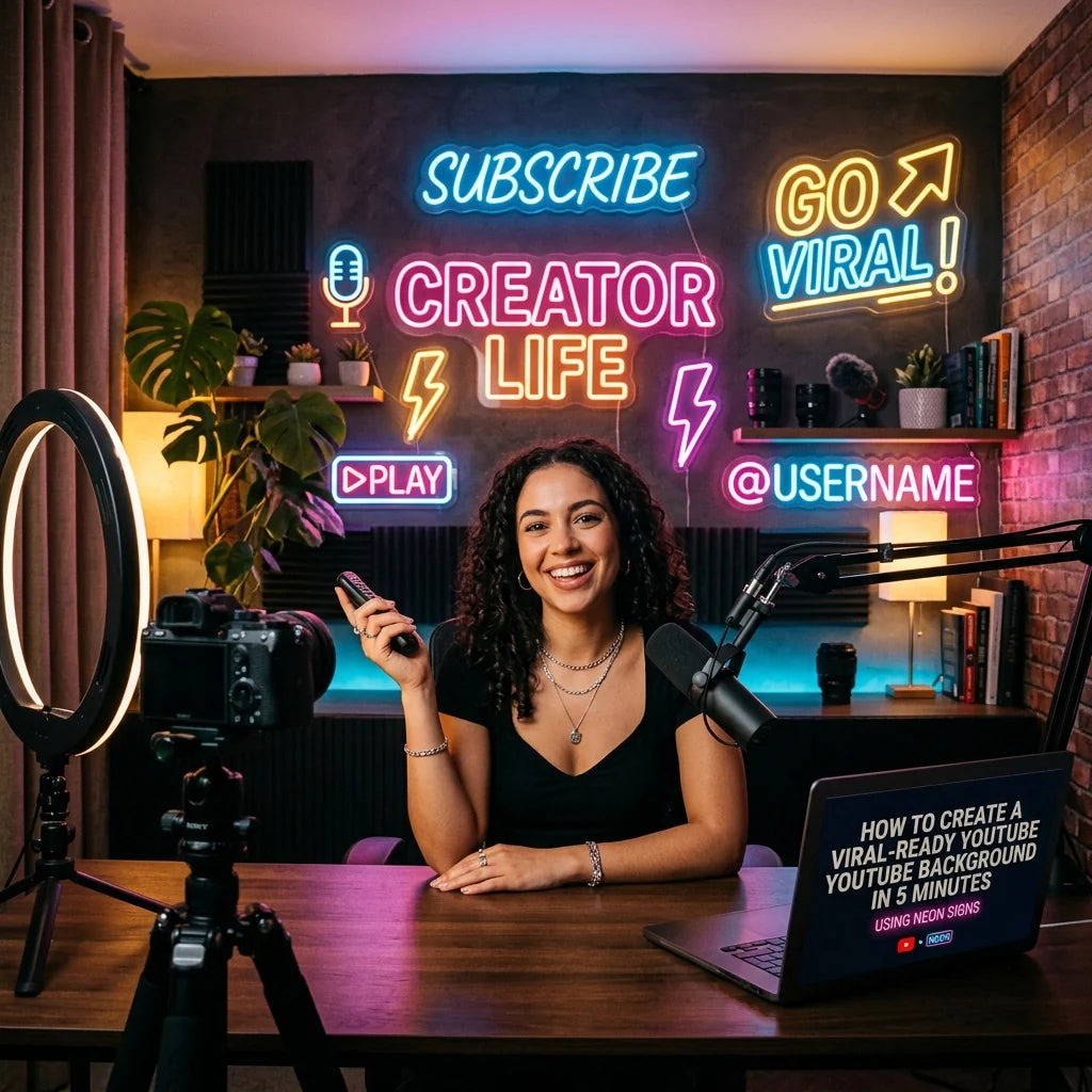 How to Create a Viral-Ready YouTube Background in 5 Minutes Using Neon Signs - Ztylist