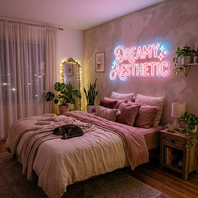 How to Create a Dreamy Bedroom Aesthetic in 5 Minutes with Just One Neon Sign - Ztylist