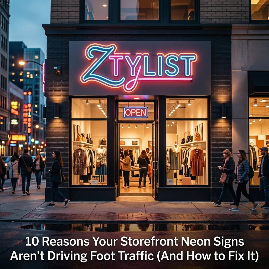 10 Reasons Your Storefront Neon Signs Aren’t Driving Foot Traffic (And How to Fix It) - Ztylist
