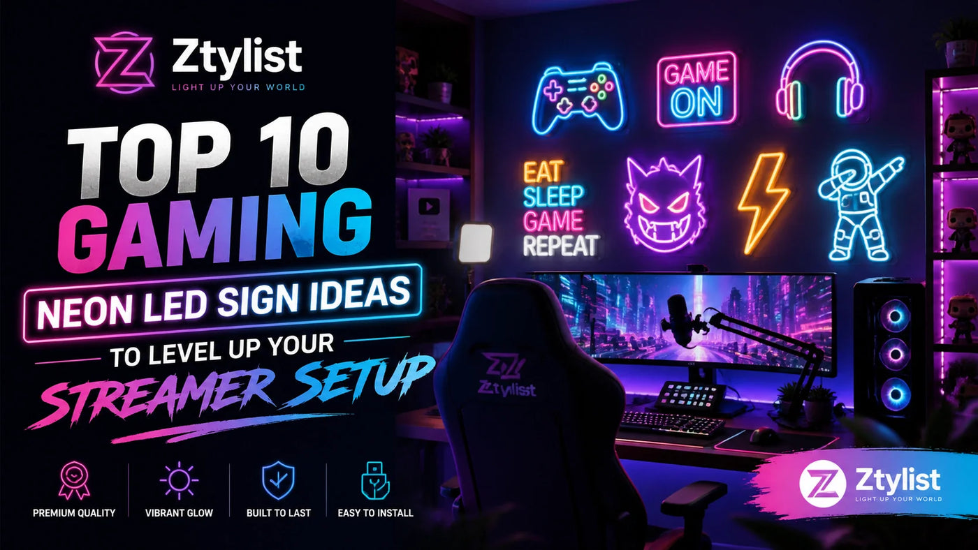 Top 10 Gaming Neon LED Sign Ideas to Level Up Your Streamer Setup - Ztylist