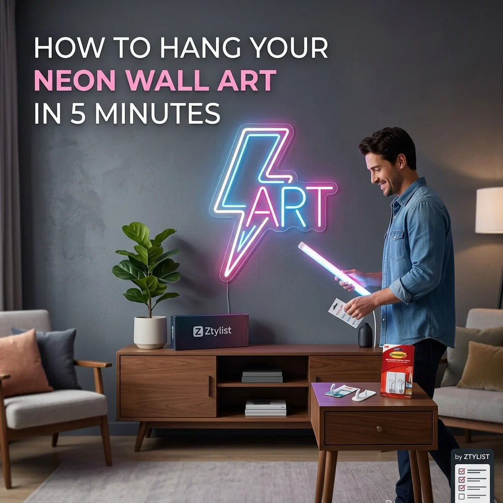 How to Hang Your Neon Wall Art in 5 Minutes (Without Damaging Your Walls) - Ztylist