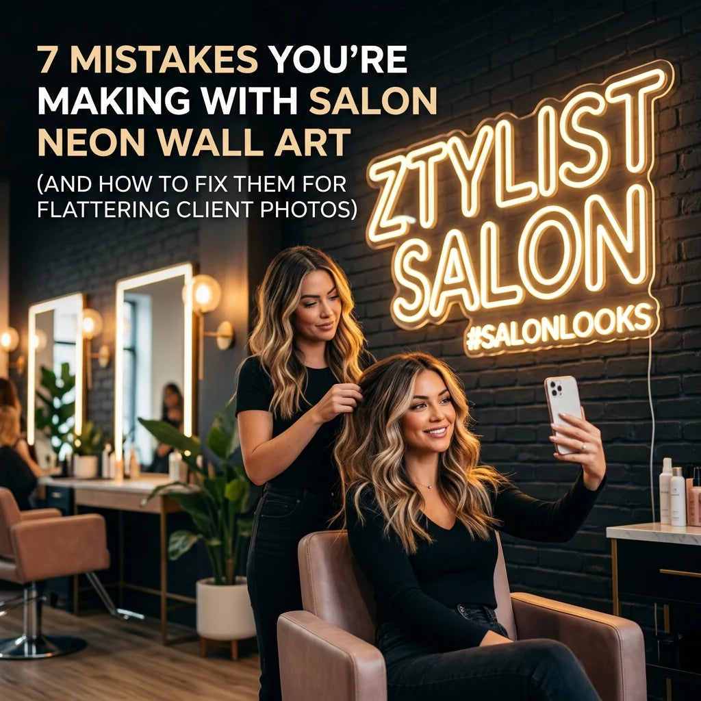 7 Mistakes You’re Making with Salon Neon Wall Art (and How to Fix Them for Flattering Client Photos) - Ztylist