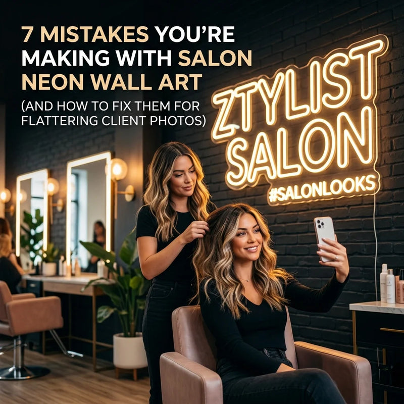 7 Mistakes You’re Making with Salon Neon Wall Art (and How to Fix Them for Flattering Client Photos) - Ztylist