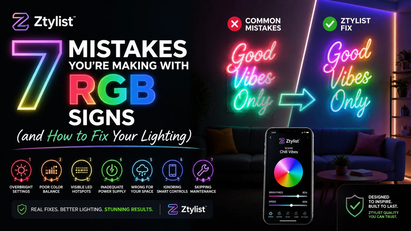 7 Mistakes You're Making with RGB Neon Signs (and How to Fix Your Lighting) - Ztylist