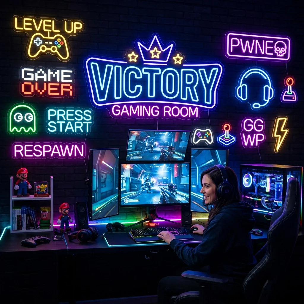 Top 10 Custom Neon Signs for Gaming Room Ideas That’ll Make Your Setup Go Viral - Ztylist