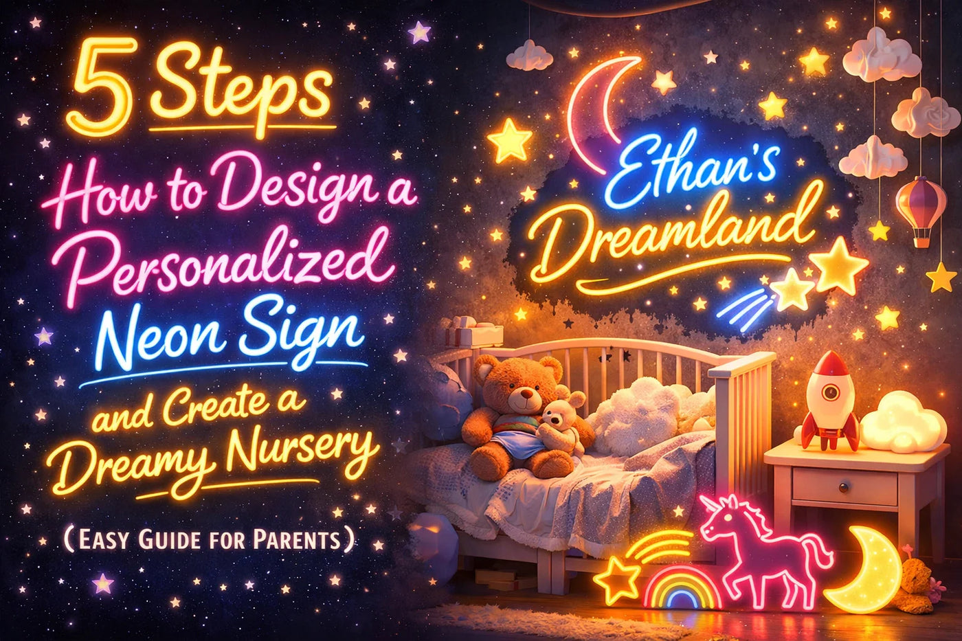 5 Steps How to Design a Personalized Neon Sign and Create a Dreamy Nursery (Easy Guide for Parents) - Ztylist