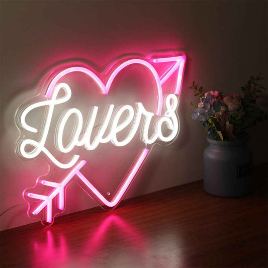Lovers By Heart LED Neon Sign - Ztylist