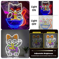 Lucky Cat LED Neon Sign - Ztylist