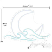 Moon & Waves LED Neon Sign - Ztylist