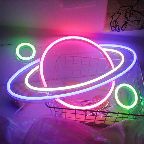 Saturn Planet LED Neon Sign - Ztylist