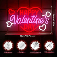 Happy Valentine’s Day LED Neon Sign - Ztylist