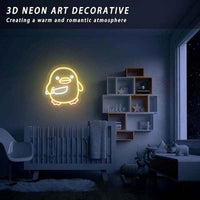 Cute Duck With Knife LED Neon Sign - Ztylist