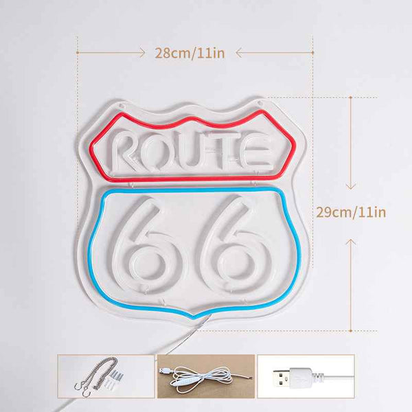 Route 66 Highway LED Neon Sign - Ztylist